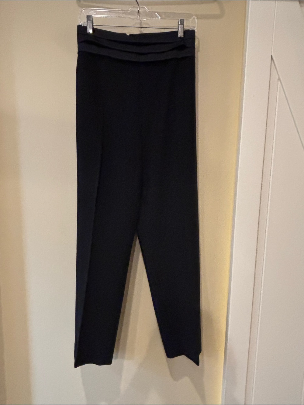 Calvin Klein Black Straight-Leg High Waist Pants